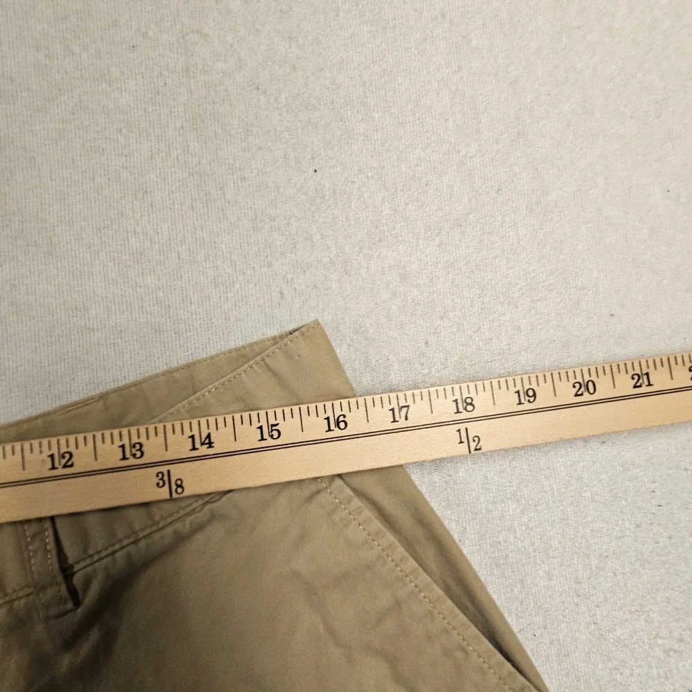 Polo Ralph Lauren Mens Khaki Tan Chino Shorts Size 34 Cotton Flat Front Classic